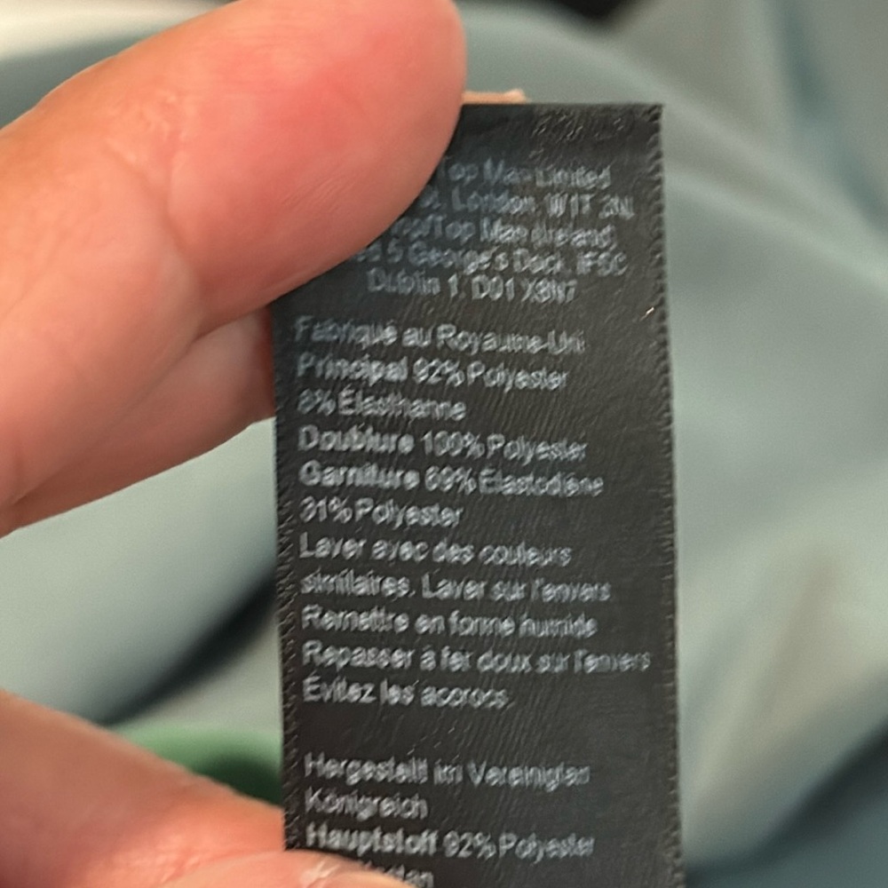 Topshop sage green shimmer mini slip dress - Picture 5 of 6